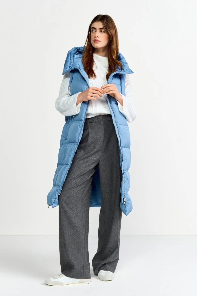 Lange Steppweste mit Kapuze - Image 3