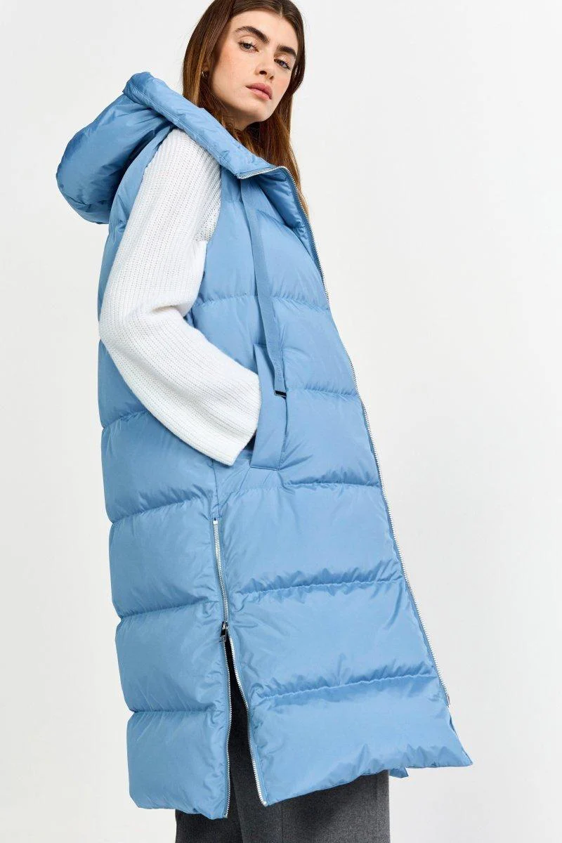 Lange Steppweste mit Kapuze - Image 4