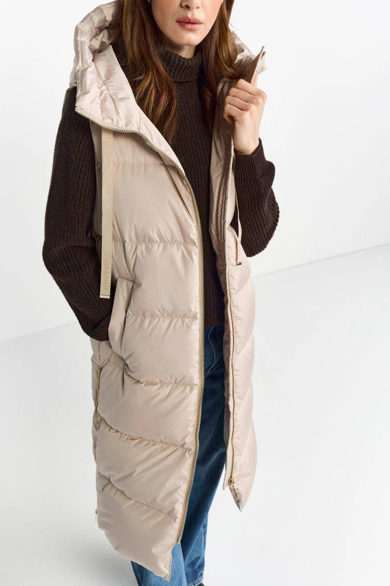 Lange Steppweste mit Kapuze - Image 9