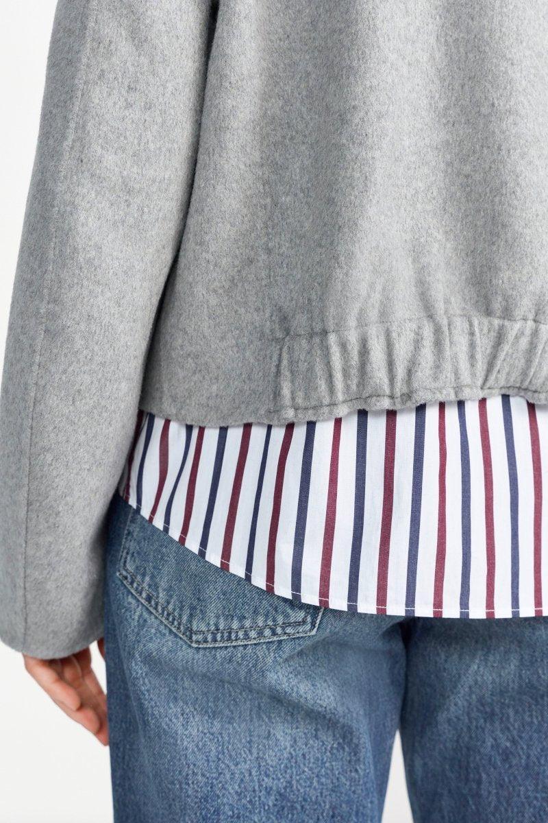 Hellgraue Jacke mit Stehkragen - Image 6