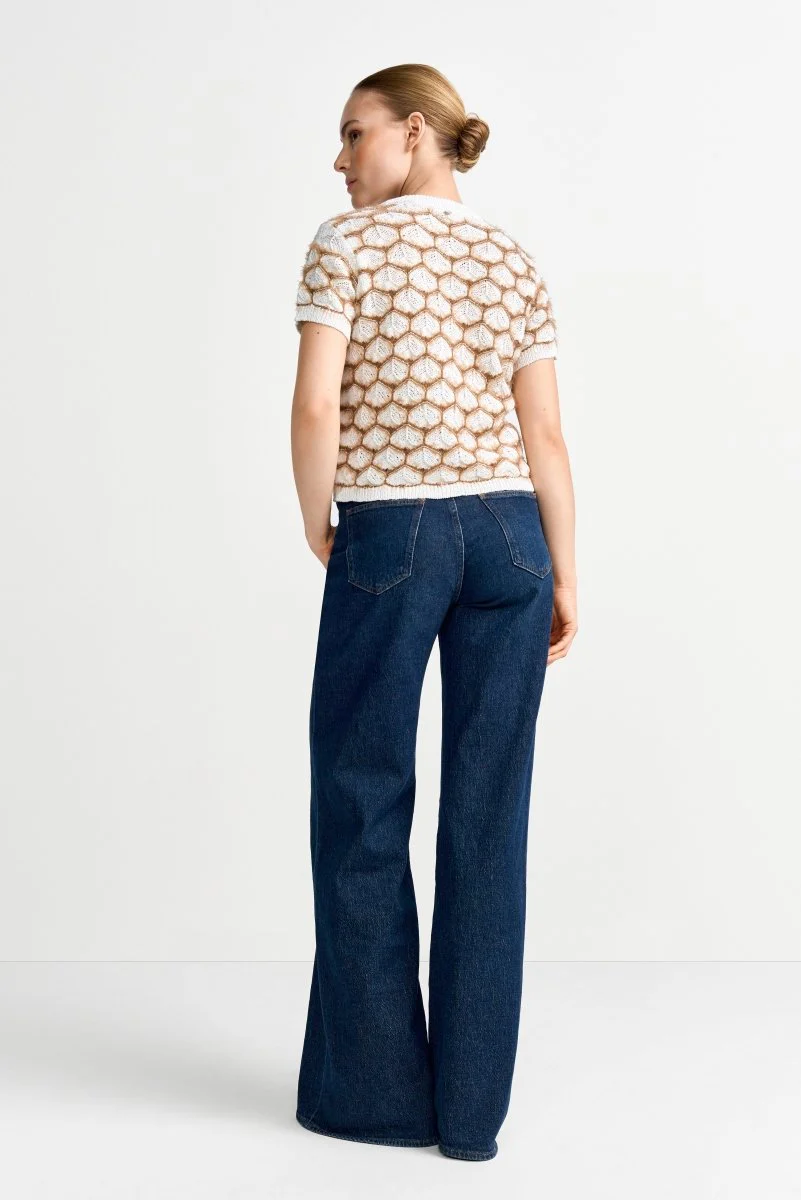 Kurzärmeliges Strickshirt - Image 3