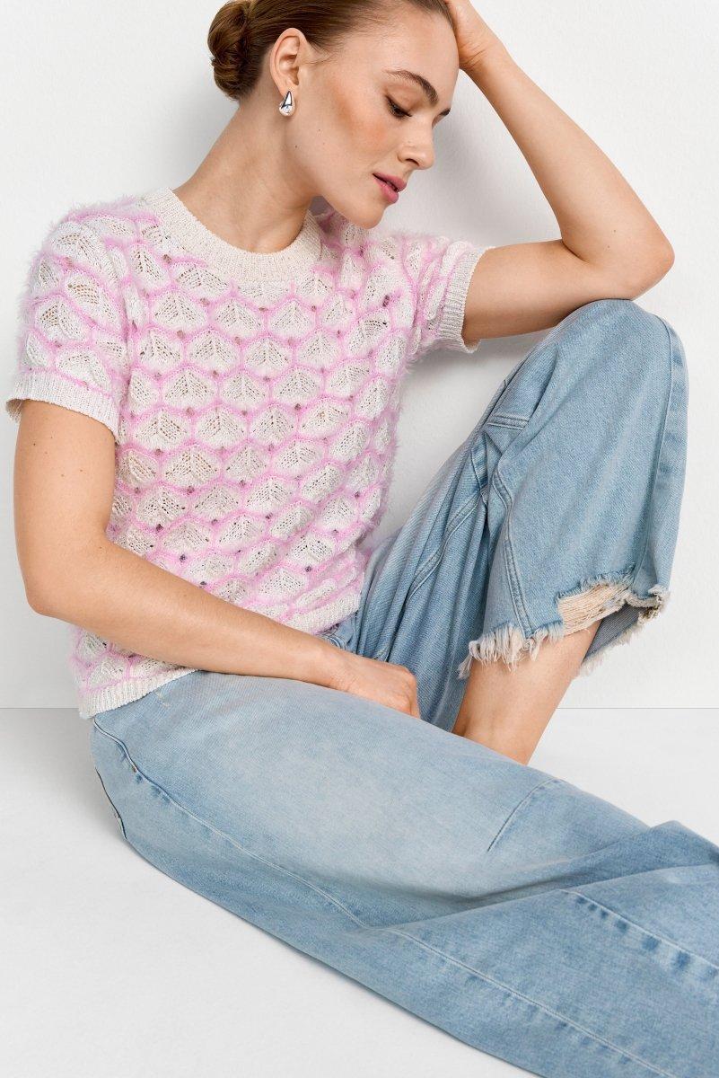 Kurzärmeliges Strickshirt - Image 6