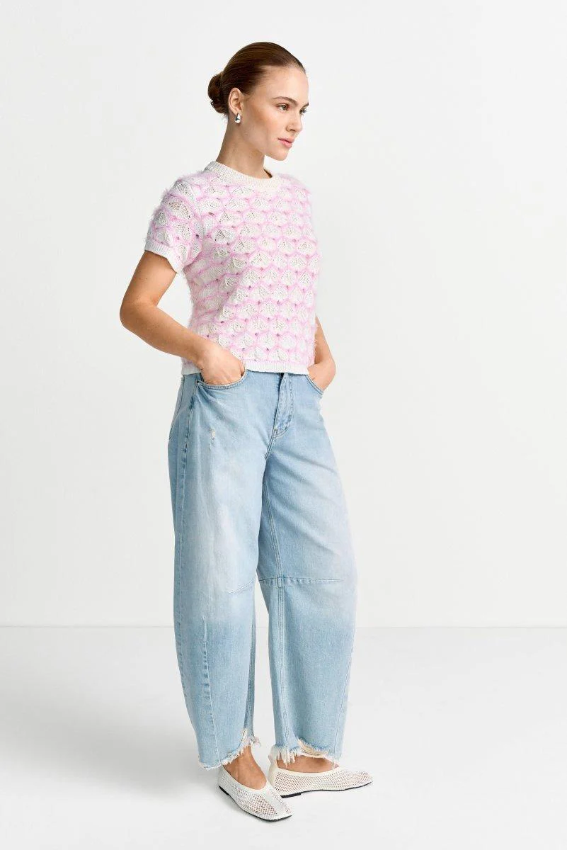 Kurzärmeliges Strickshirt - Image 8