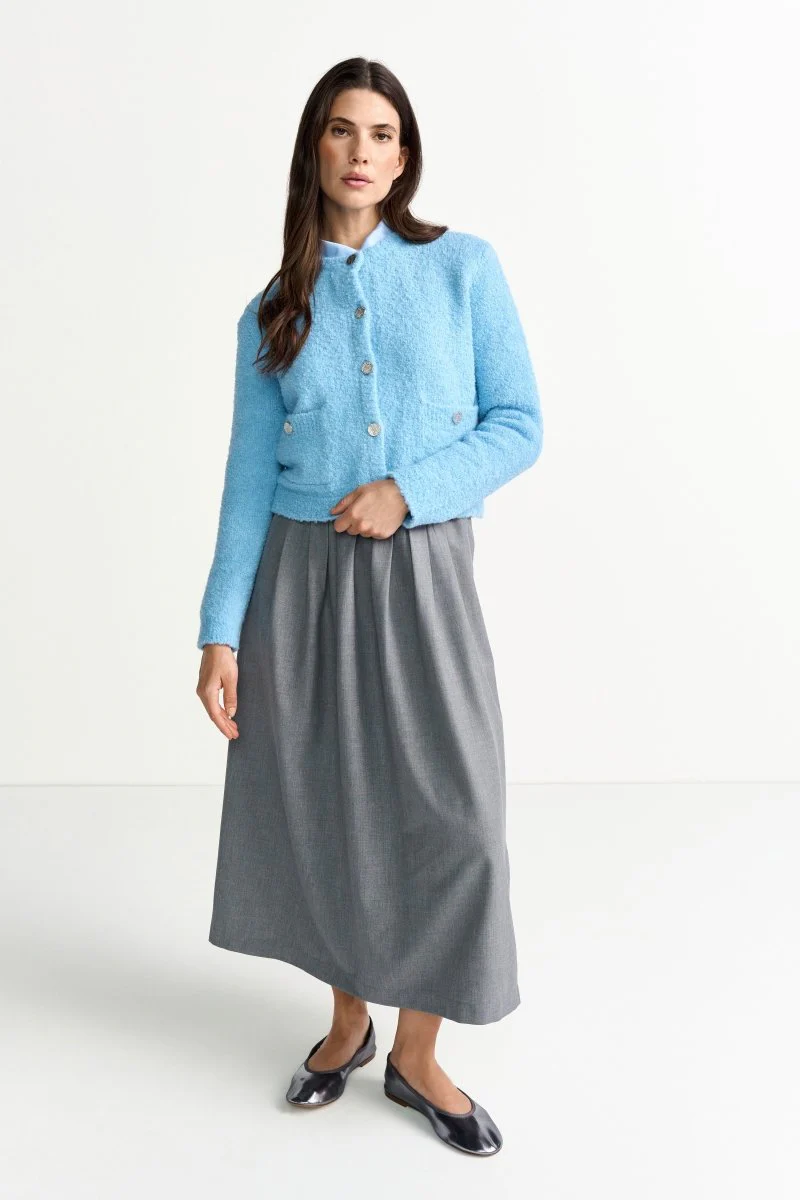 Kurze Strickjacke mit Knöpfen - Image 8