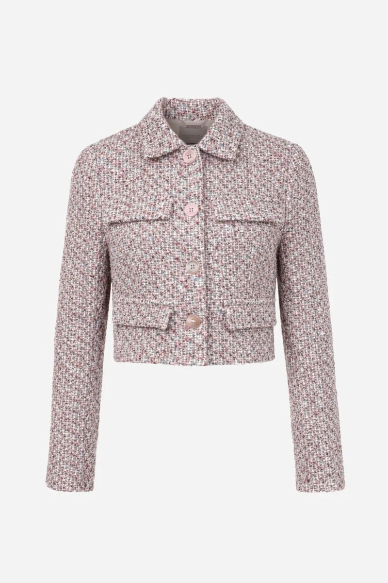 Bouclé-Jacke in cropped Länge - Image 6