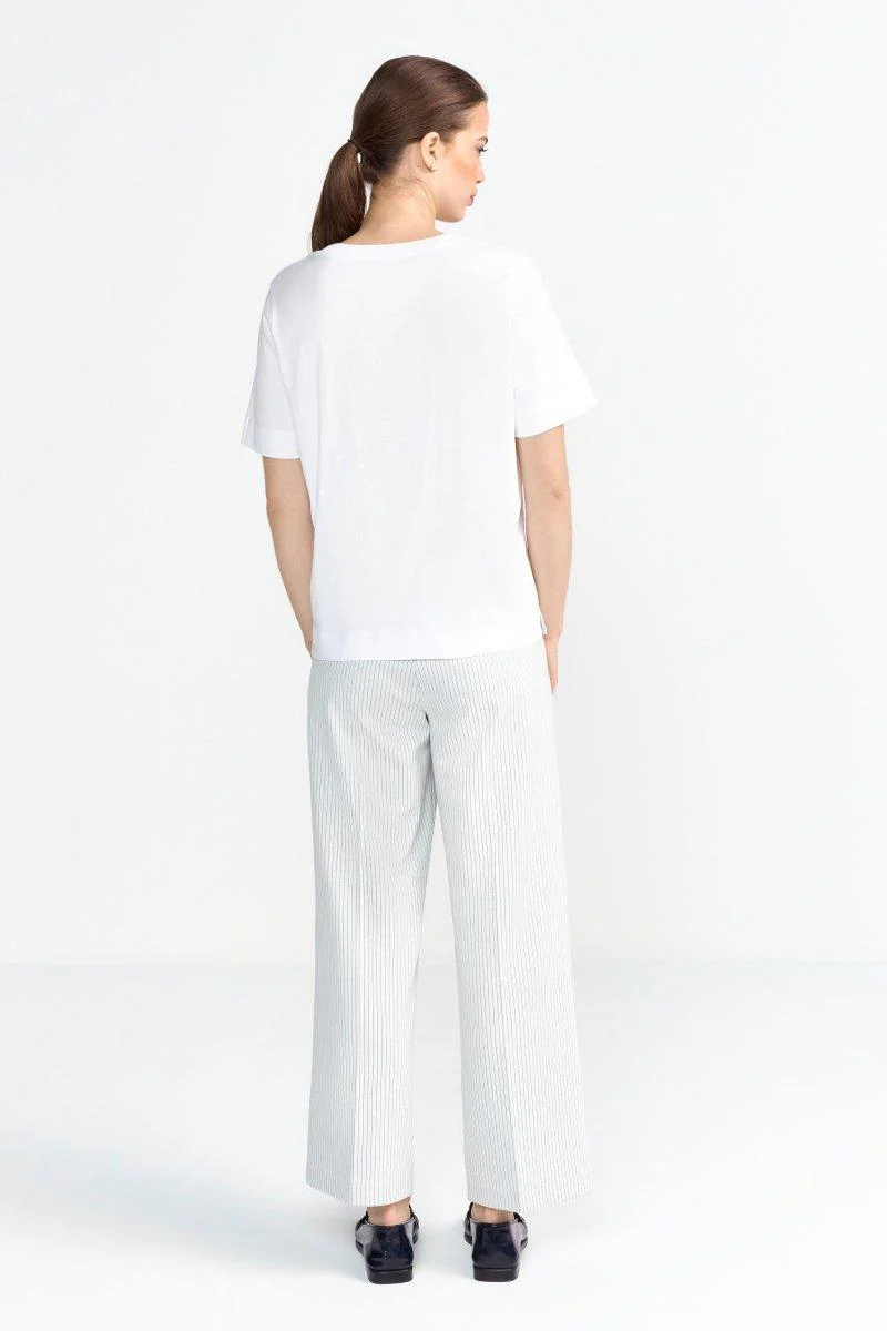 T-Shirt mit Print und Strass - Image 4