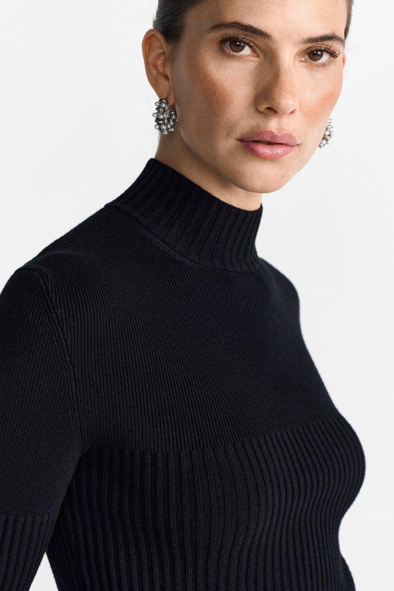 Rippstrickpullover mit Stehkragen - Image 5