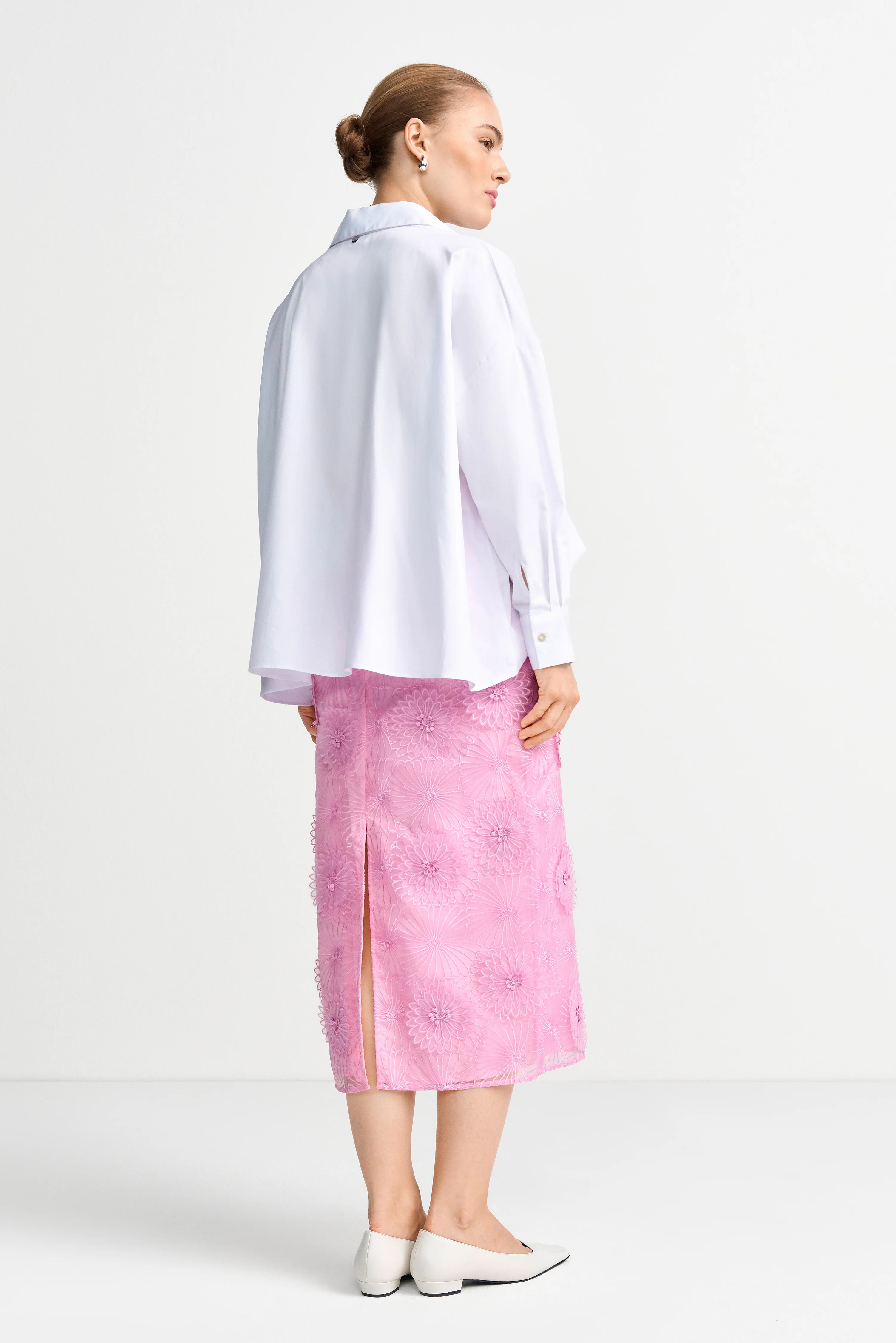 Bleistiftrock mit 3D-Blüten - Image 4