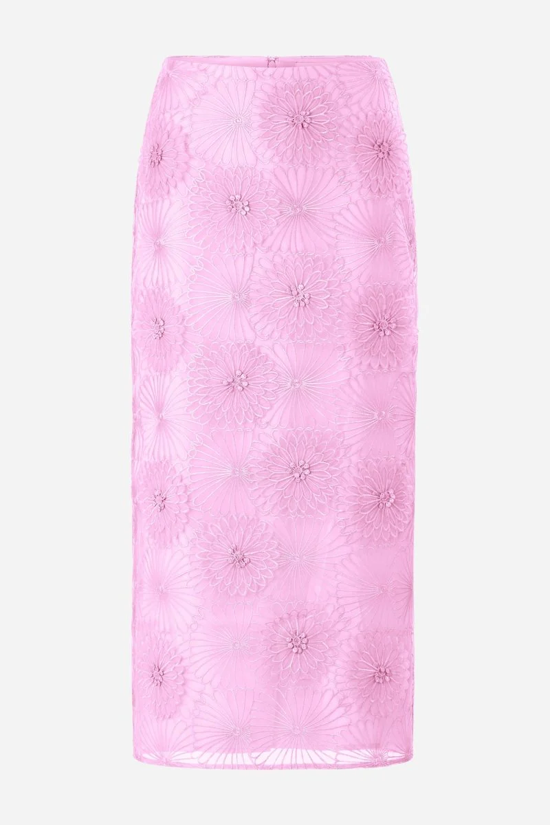 Bleistiftrock mit 3D-Blüten - Image 5