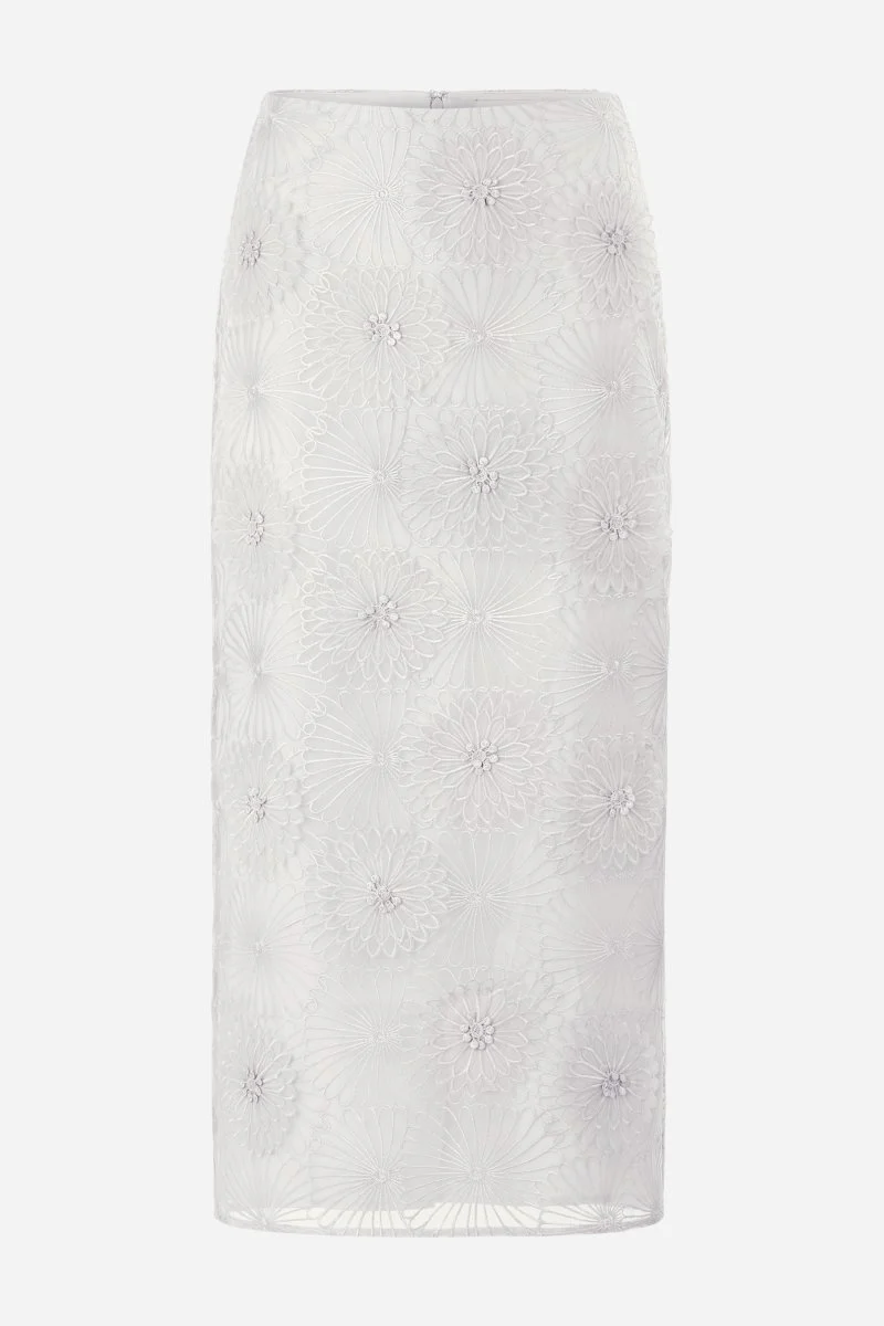 Bleistiftrock mit 3D-Blüten - Image 10