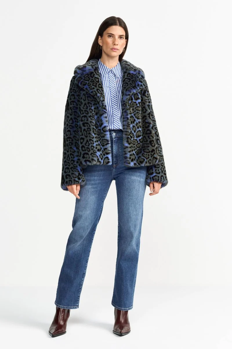 Kurzmantel mit Leopardenmuster - Image 3