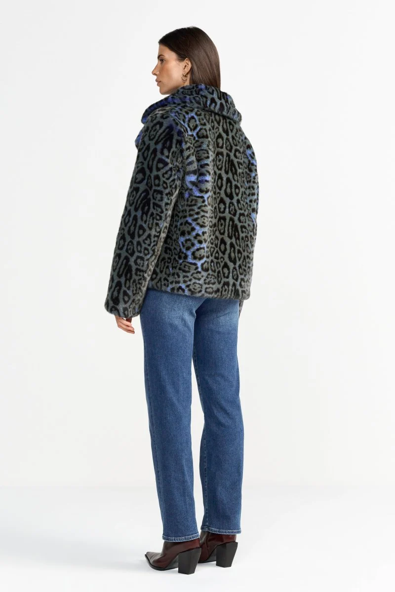 Kurzmantel mit Leopardenmuster - Image 4