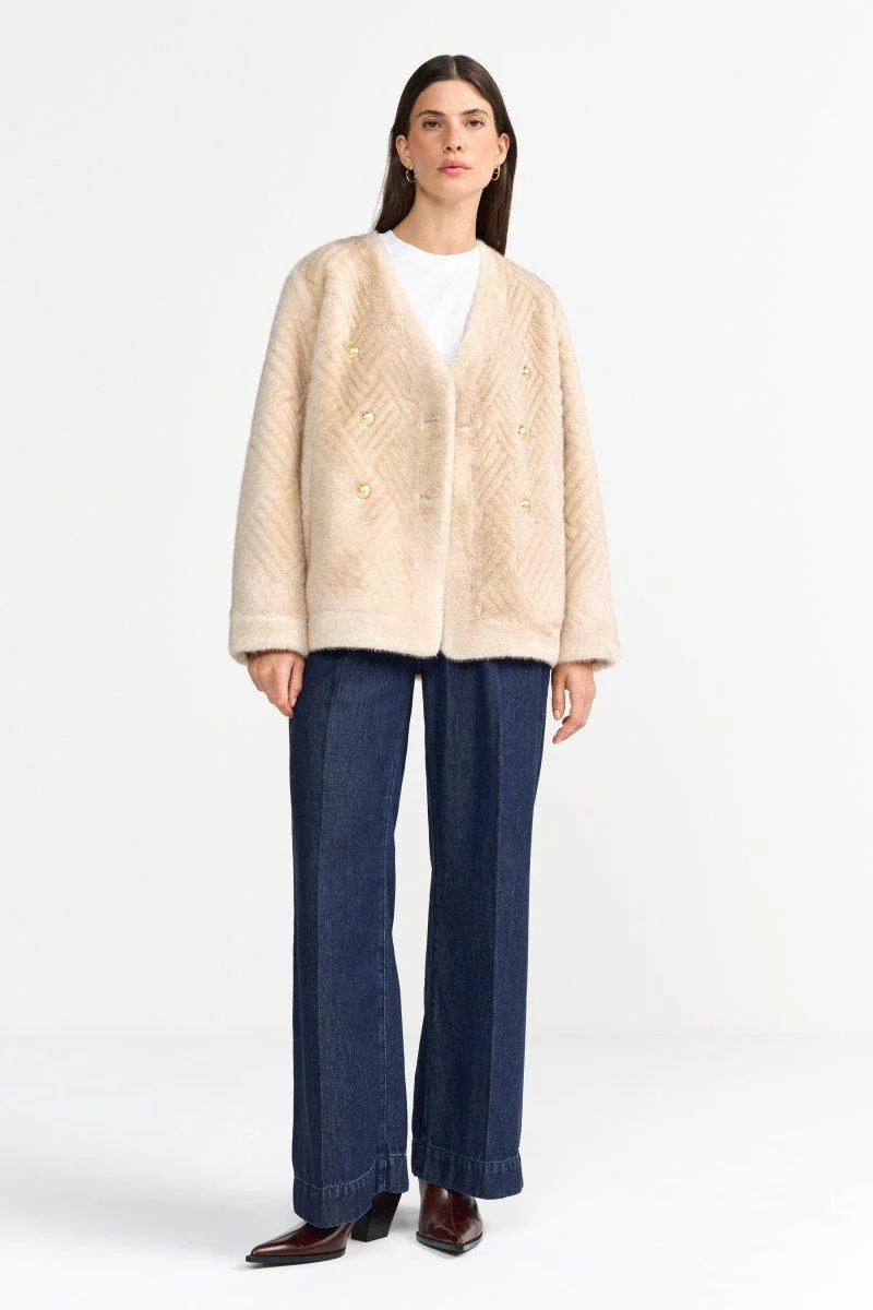 Kurzmantel mit goldenen Knöpfen - Image 3