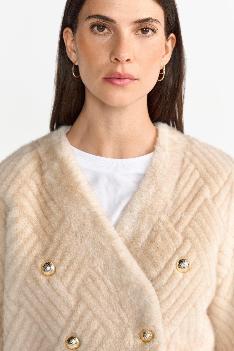 Kurzmantel mit goldenen Knöpfen - Image 5