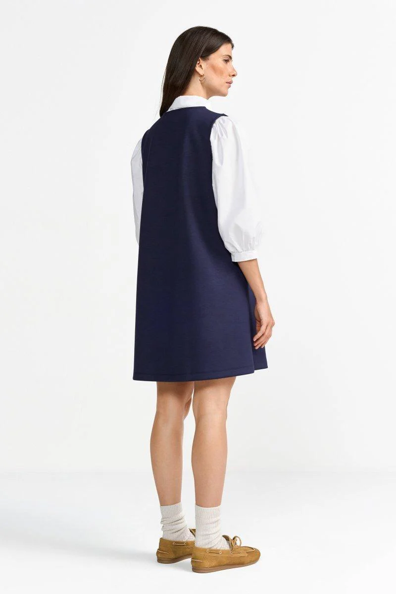 Navyfarbenes Minikleid aus Jersey - Image 4