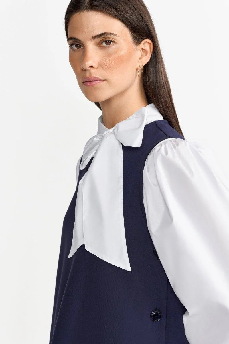 Navyfarbenes Minikleid aus Jersey - Image 5