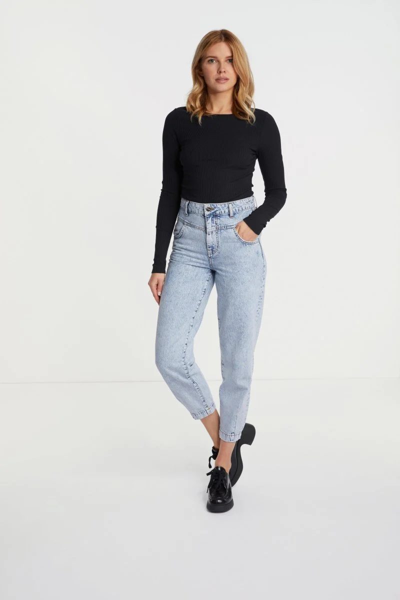 Rib-Longsleeve mit Rundhals - Image 12