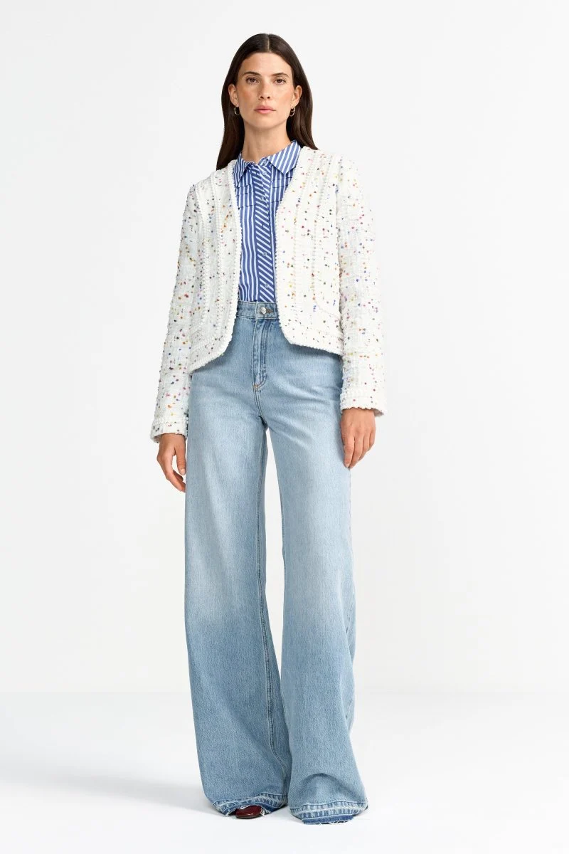 Bouclé-Jacke mit Sprenkelgarn - Image 3