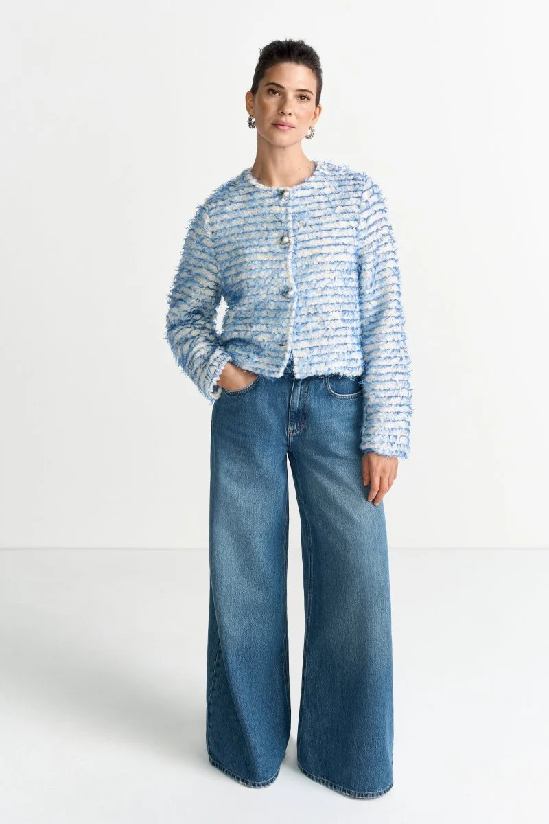 Bouclé-Jacke mit Statement-Knöpfen - Image 3