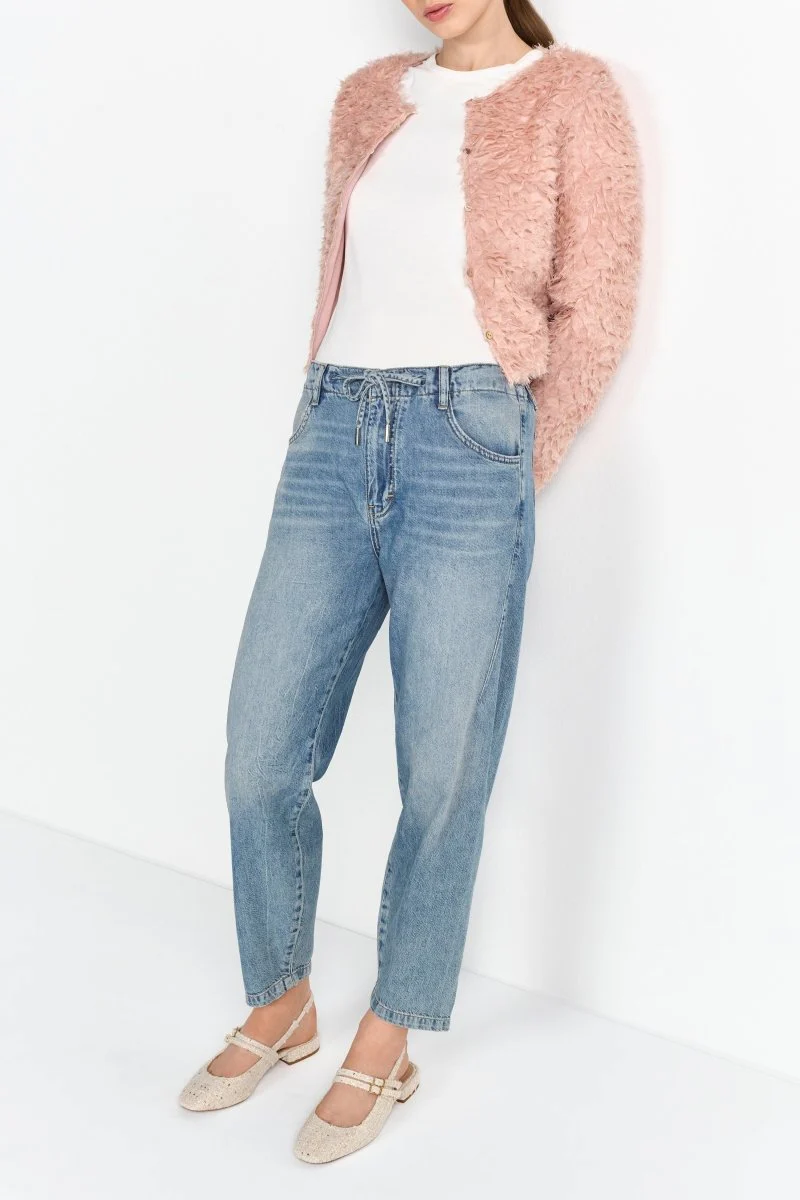 Cropped-Jeans mit Bindeschleife - Image 3