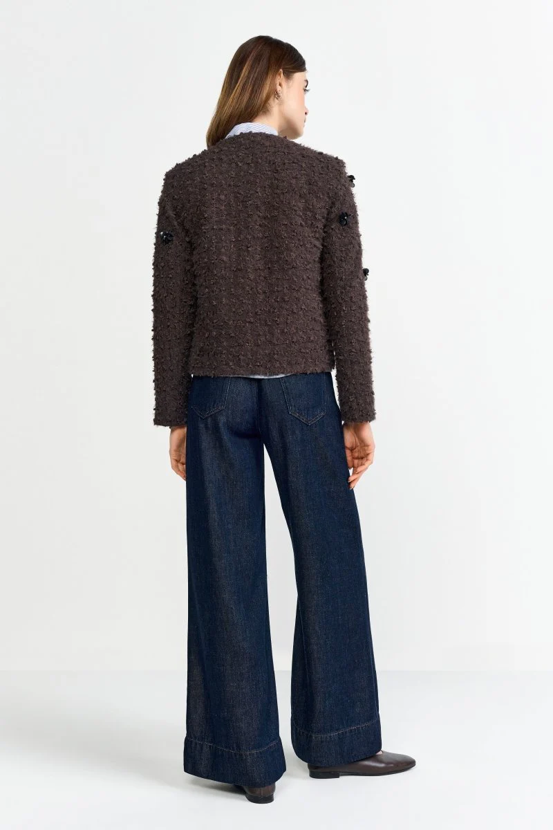 Blazerjacke mit Blütenapplikationen - Image 4