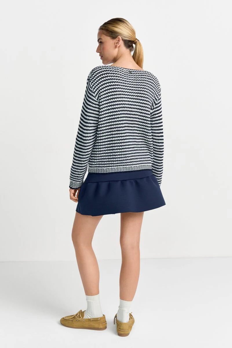 Gestreifter Strickpullover aus Baumwollmix - Image 4