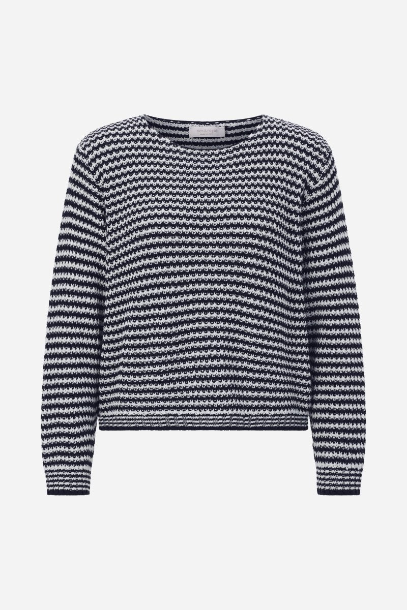 Gestreifter Strickpullover aus Baumwollmix - Image 5