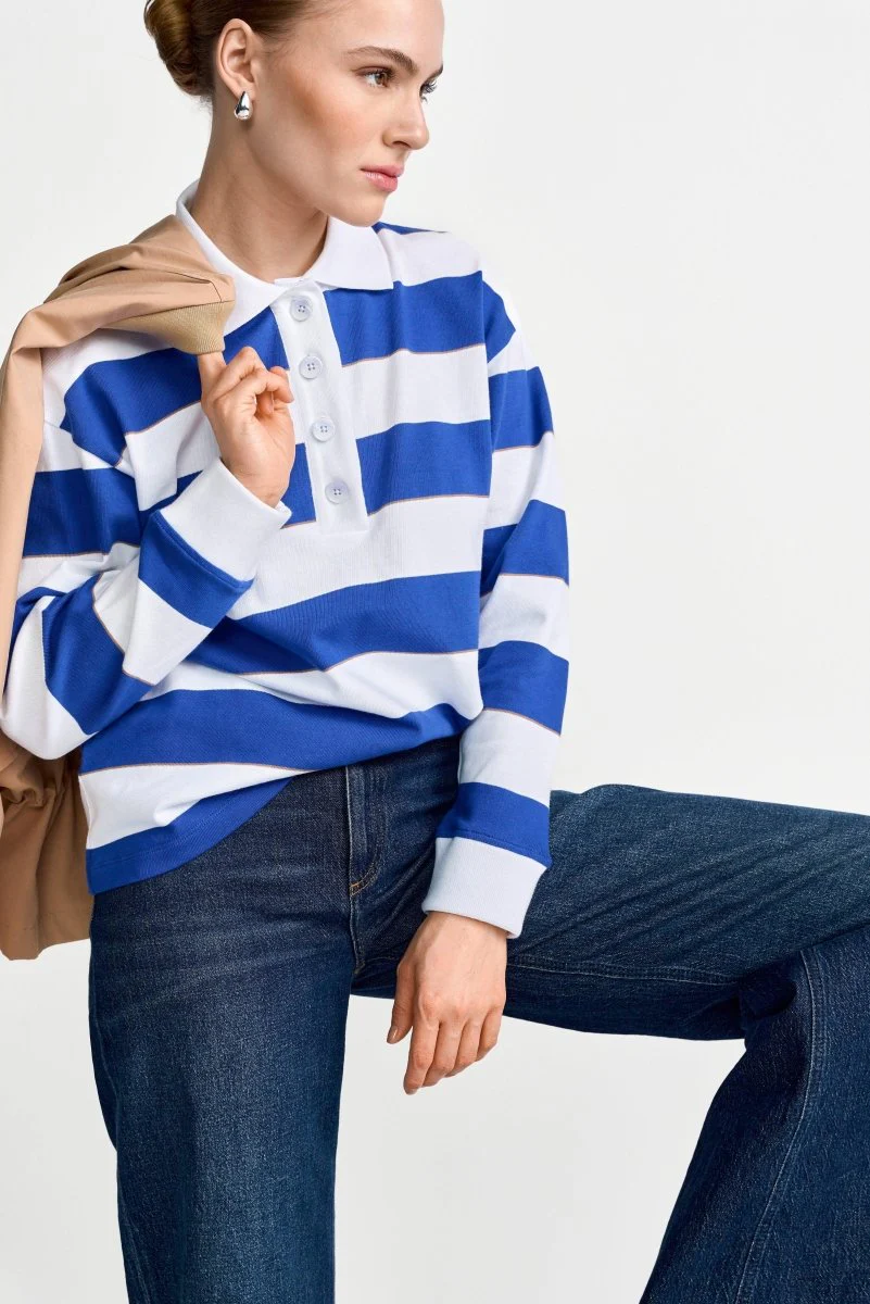 Gestreifter Polo-Sweater - Image 3