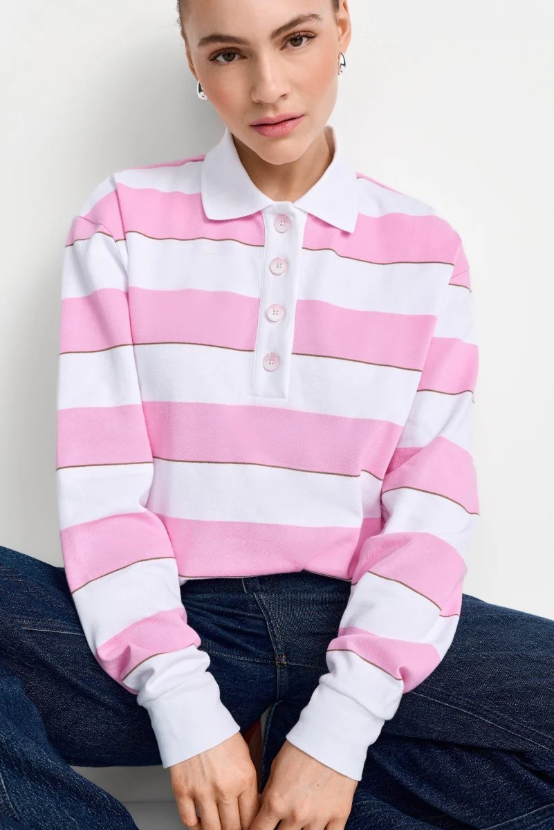 Gestreifter Polo-Sweater - Image 7